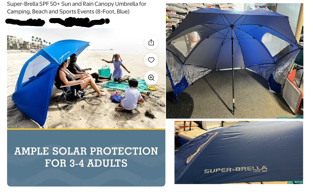 Super Sun Brella comes with storage bag