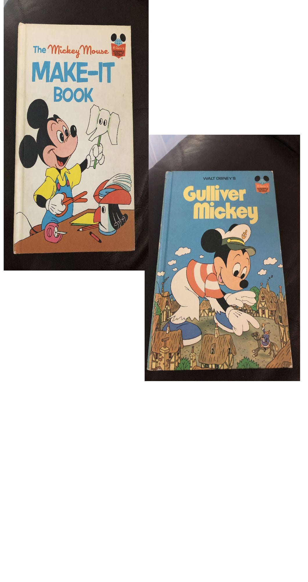 2 hard cover Mickey bks Gulliver & Make It