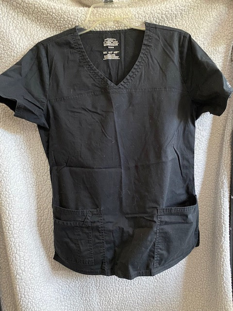 Cherokee Workwear scrub top black - size Women M (8-10)