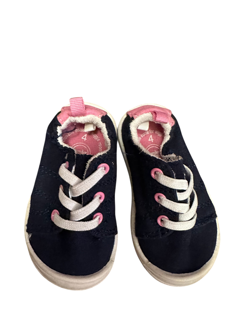 Wonder Nation Navy/pink slips ons - size Shoes-Toddler 4