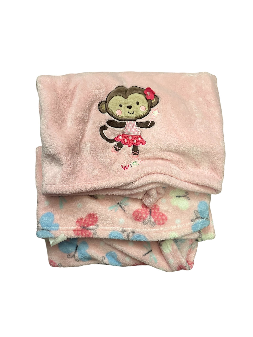 Baby Blankets Monkey/butterfly - size Crib
