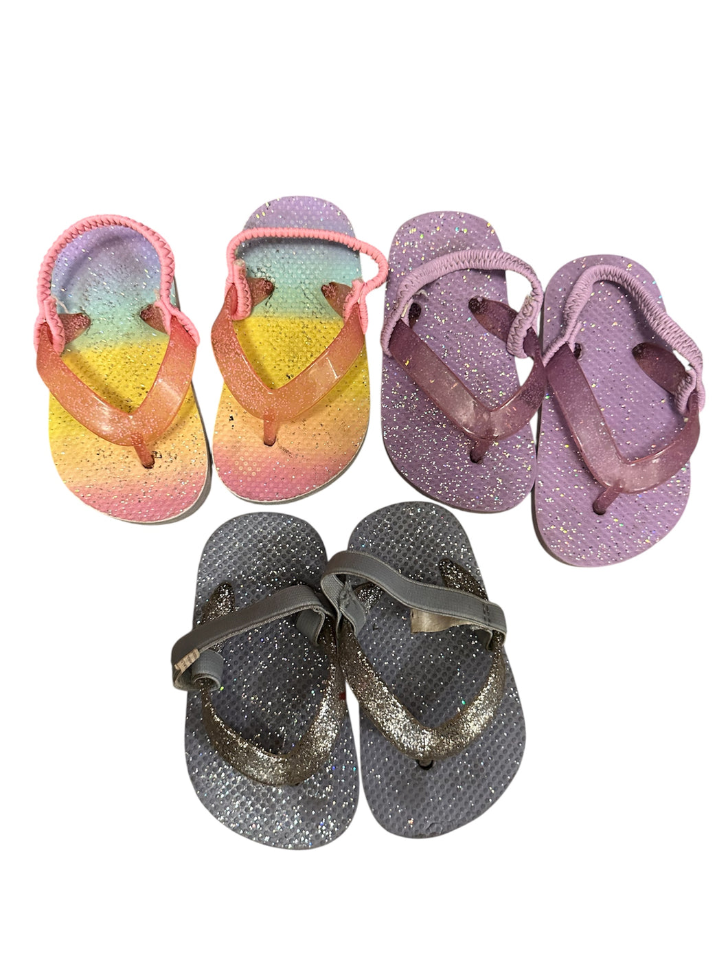 Flip flops (3 pair) - size Shoes-Toddler 4
