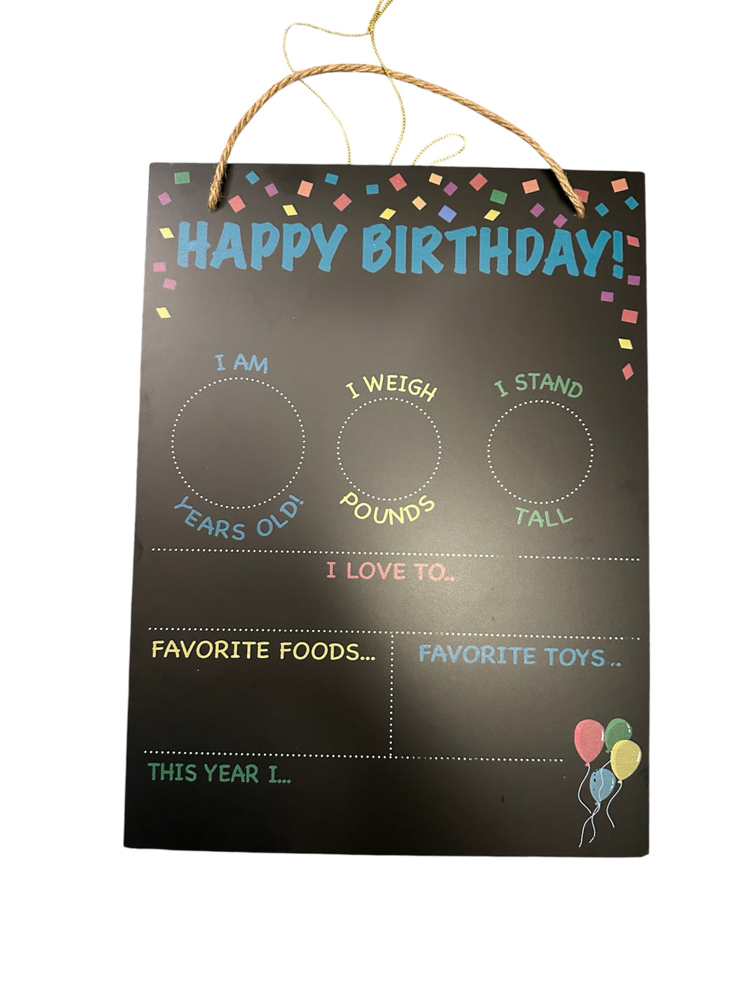 Happy Birthday Chalboard