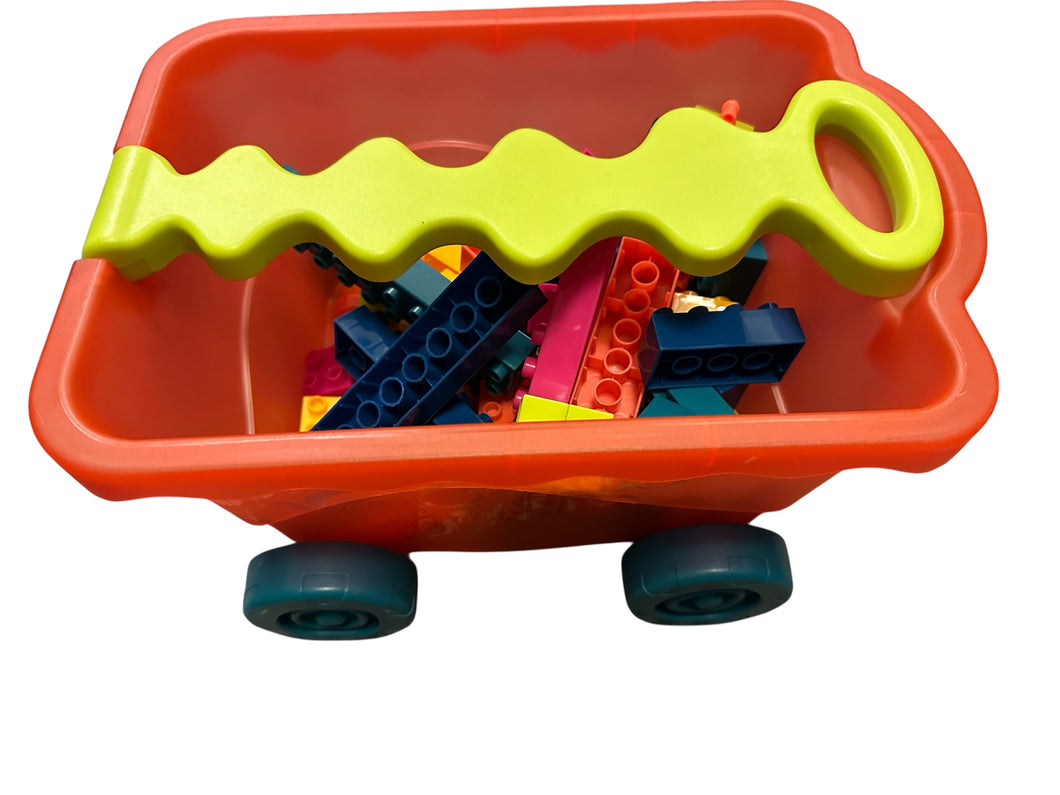 B Toys Wagon and blocks