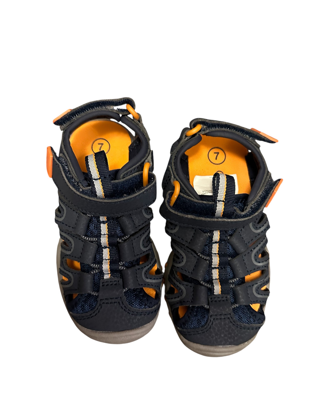 Cat and Jack Sandals orange/navy - size Shoes-toddler 7