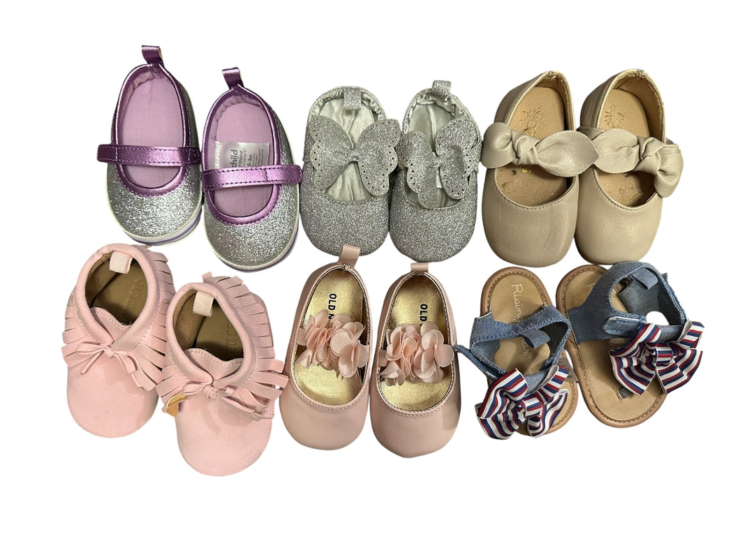 Baby girl shoe lot Sizes 0-12months - size Shoes-Baby 0-2