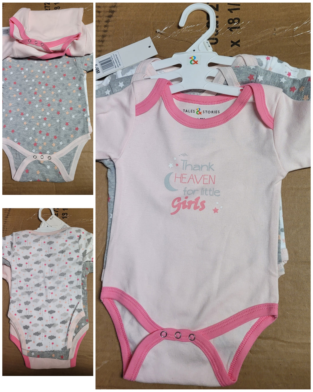 Thank heaven for girls 3 oneise set, New with t - size 6-9 Months