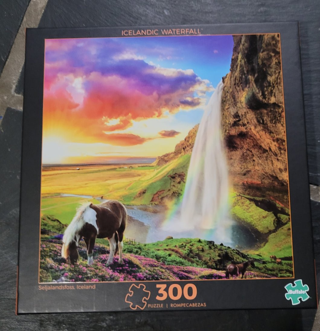 Icelandic waterfall And horse puzzle