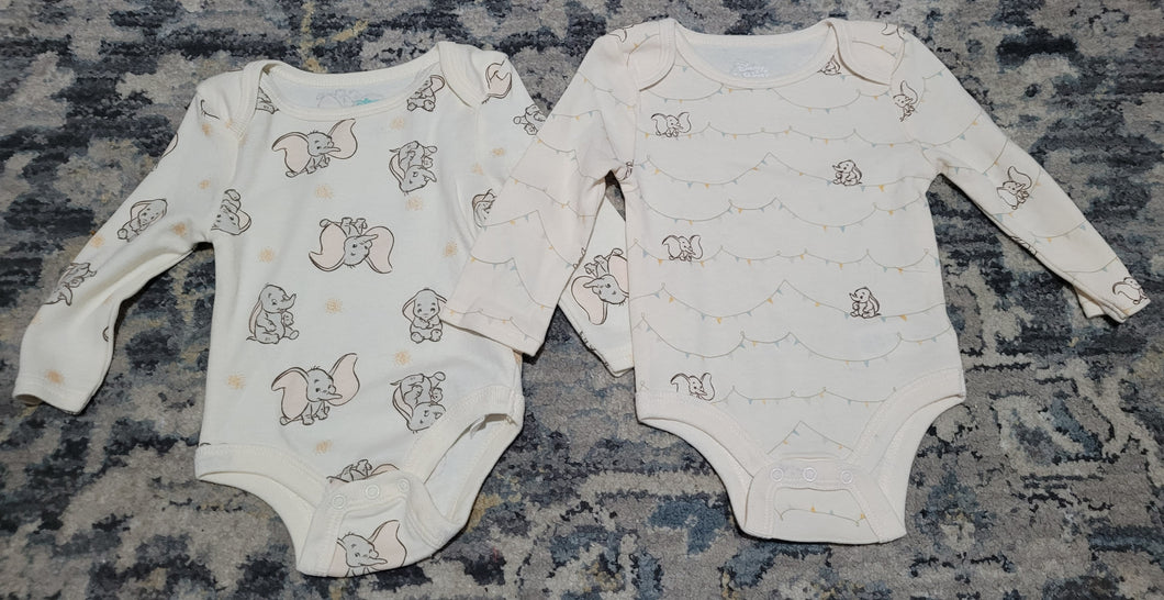 Disney Dumbo onesies 2 Long sleeve,