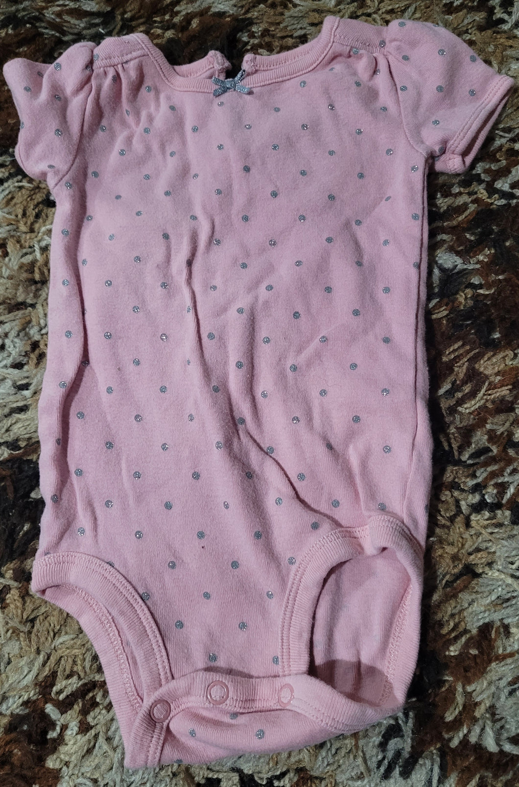 Pink poke a dote oneise - size 3-6 Months