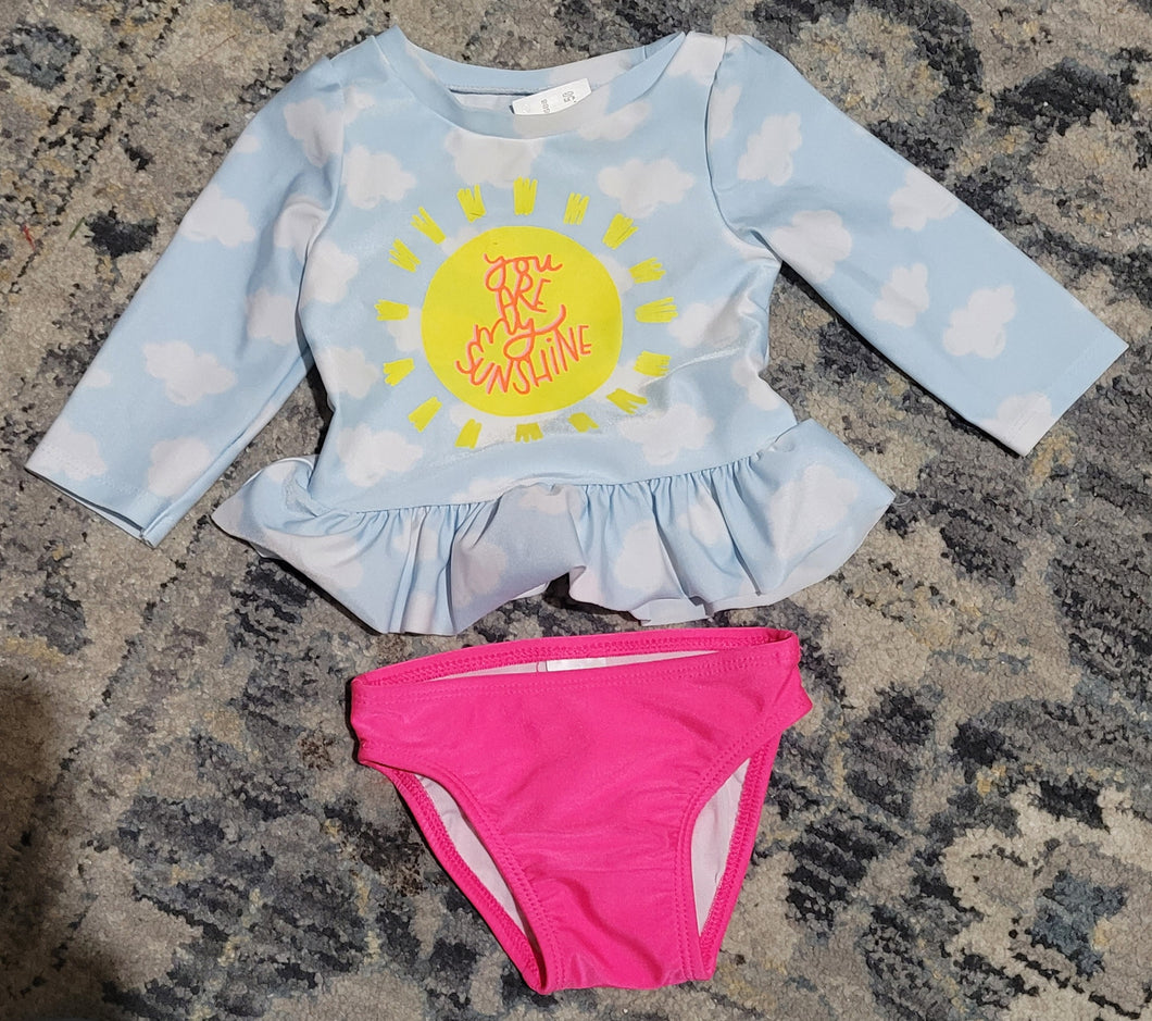 You are my sunshine 2 piece swimsuit - size 6-9 Months
