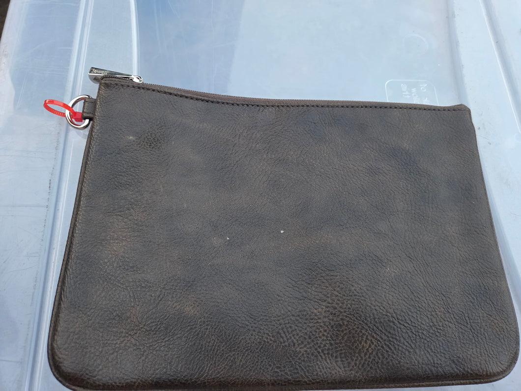 Brown zipper pouch by 31 gifts