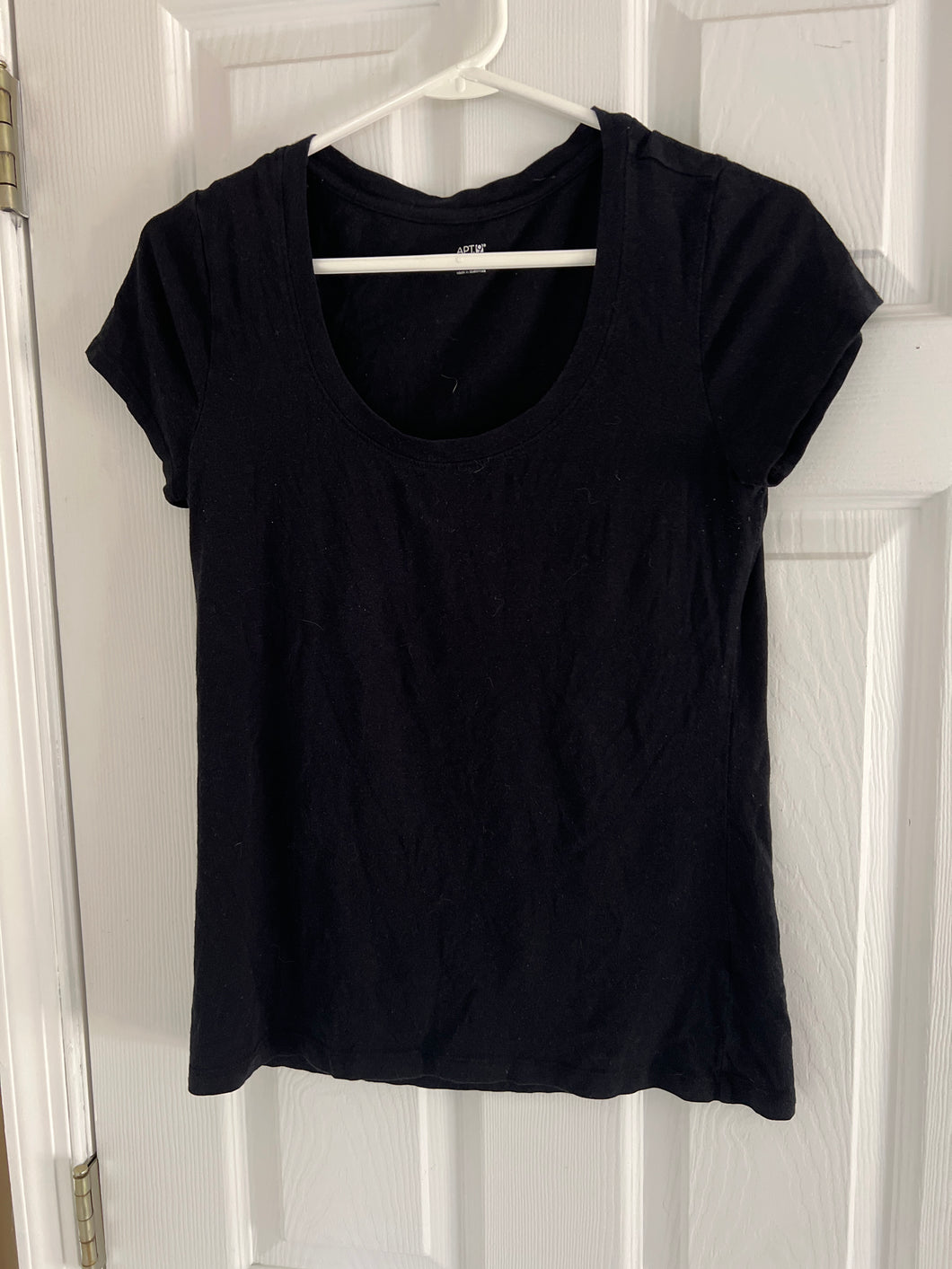 APT 9 SHORT SLV SHIRT BLACK - size Women M (8-10)