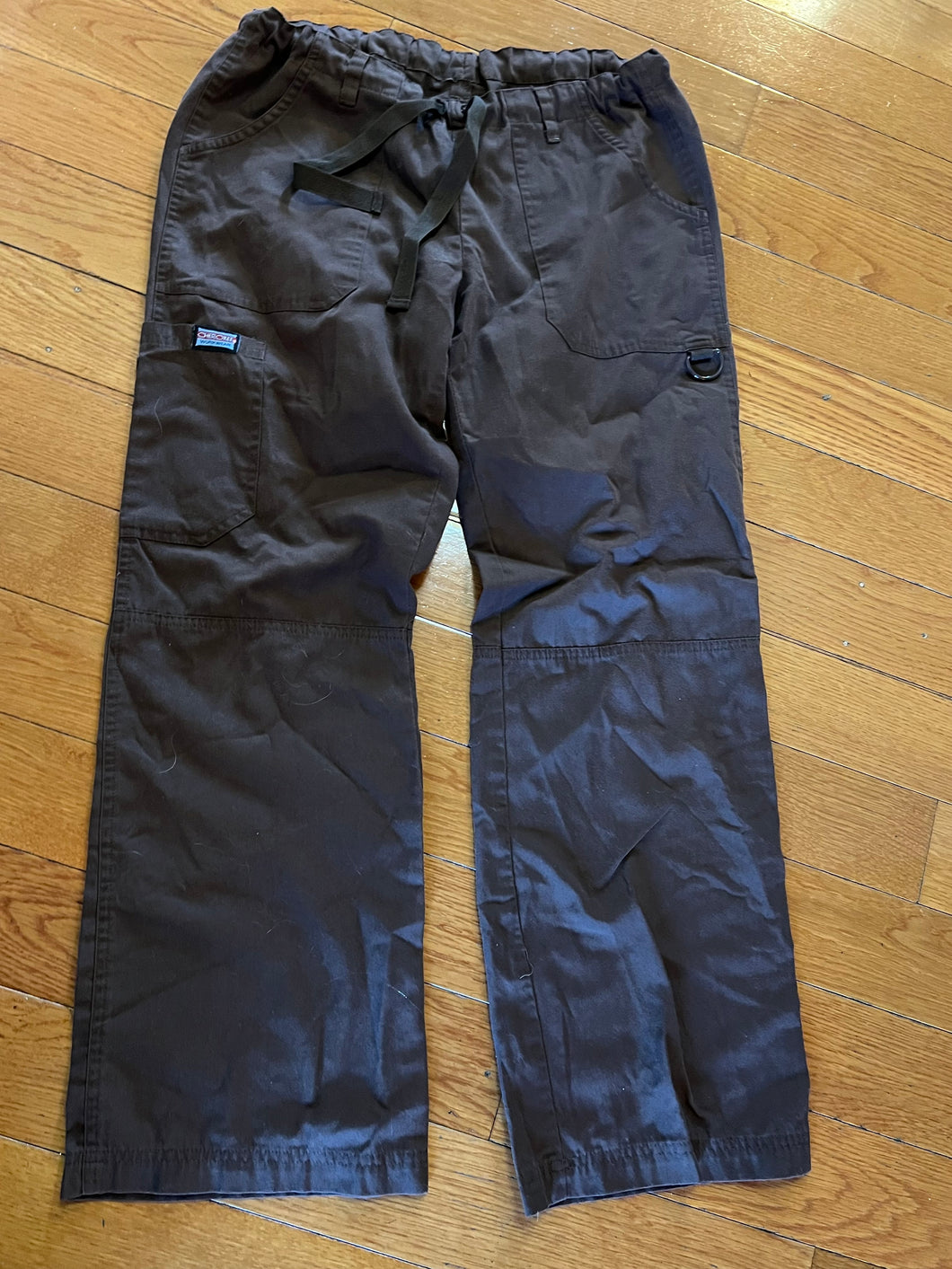 BROWN DRAWSTRING PANTS - size Women S (4-6)