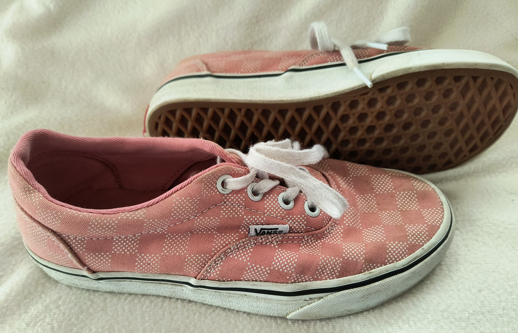 Vans tie sneakers Checkered pink canvas - size Shoes-Womens 6.5