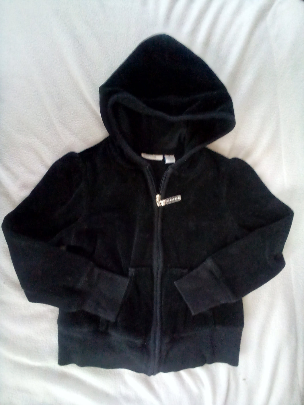 Greendog zip hoodie black velour - size Kids 7