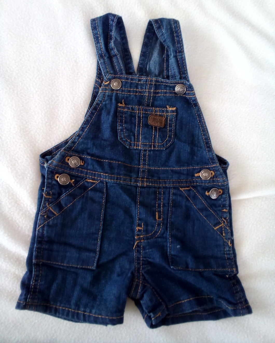Lee denim shortalls - size 9 Months