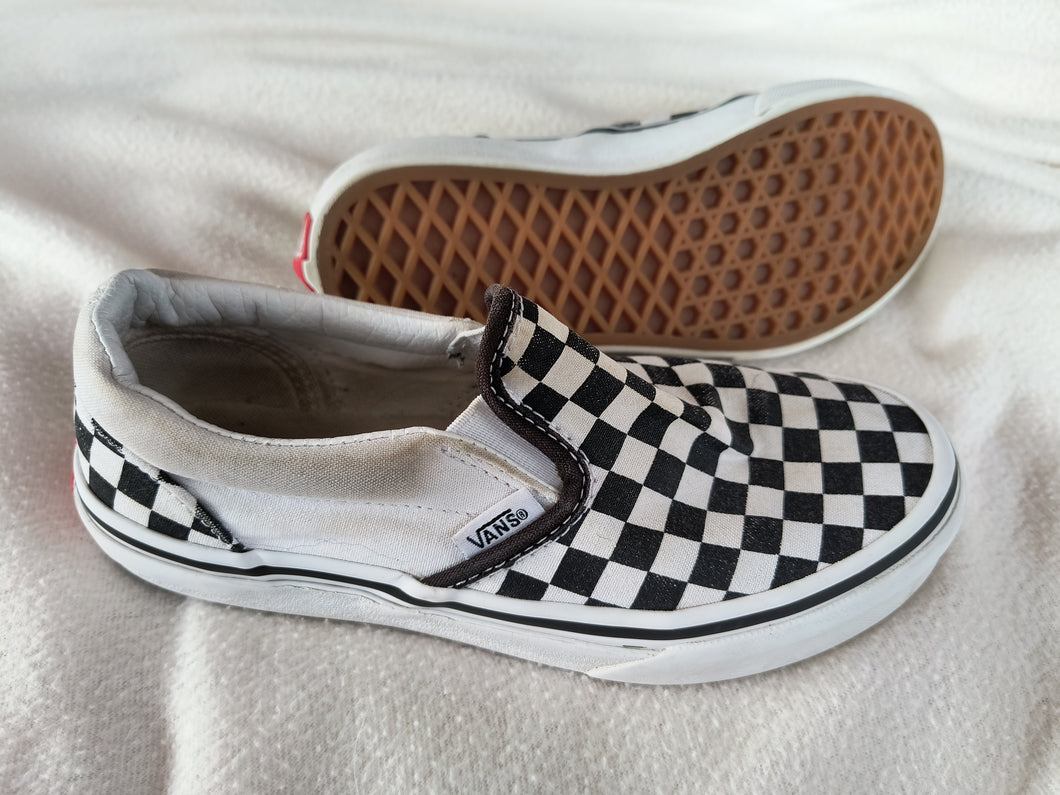 Vans slip on shoes Black/white checkered - size Shoes-youth  3