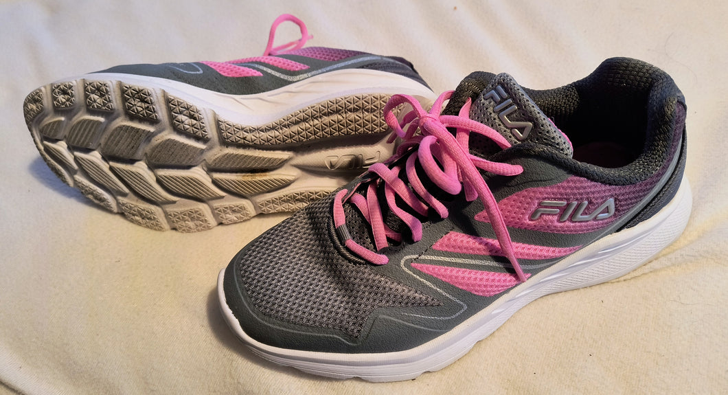 Fila running shoes Charcoal/wh/pink - size Shoes-Women 10