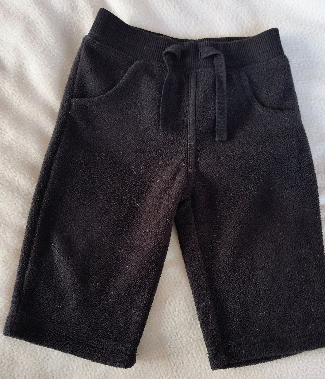 Old Navy fleece pants black - size 3-6 Months
