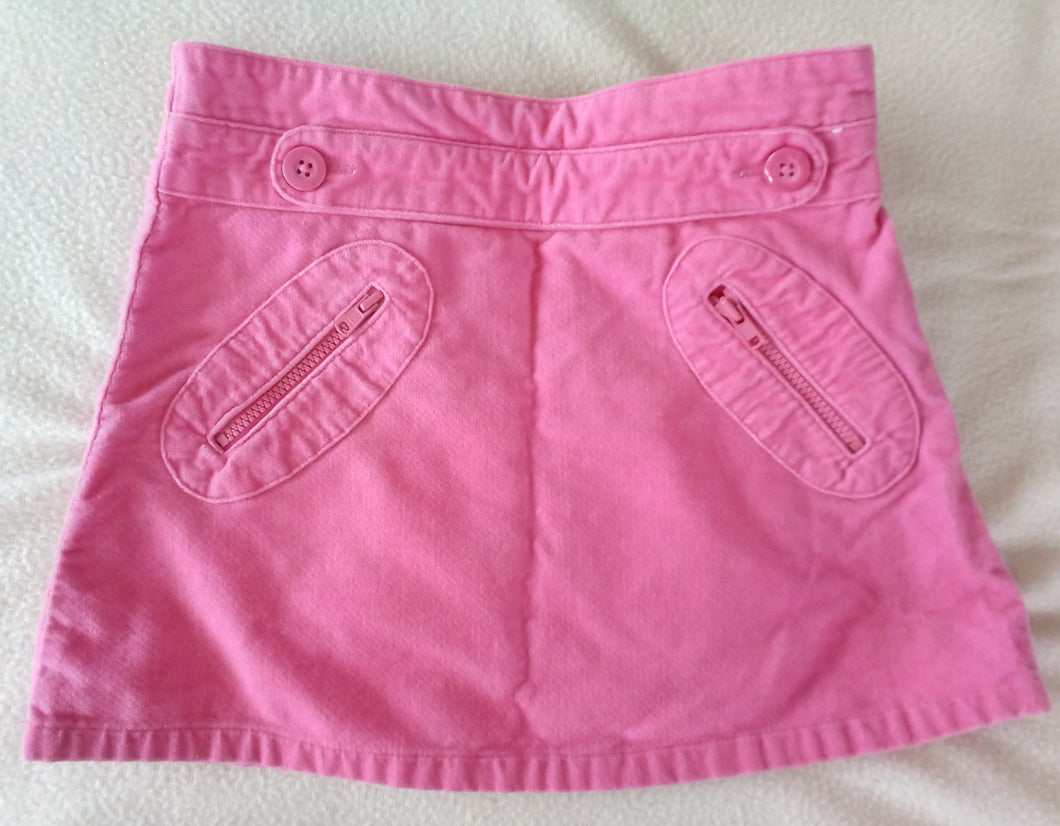 Gymboree mini skirt Pink, zip pockets - size 5T/5