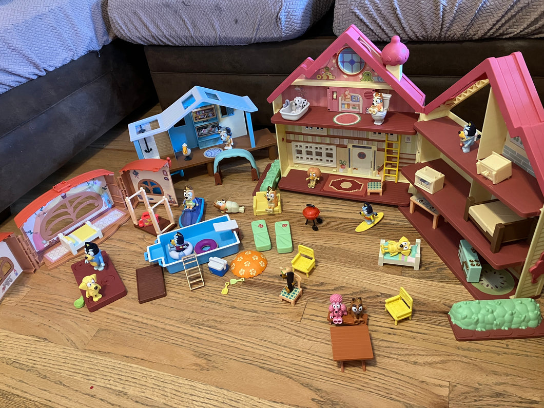 Bluey House and Cabin COMPLETE 2 SETS
