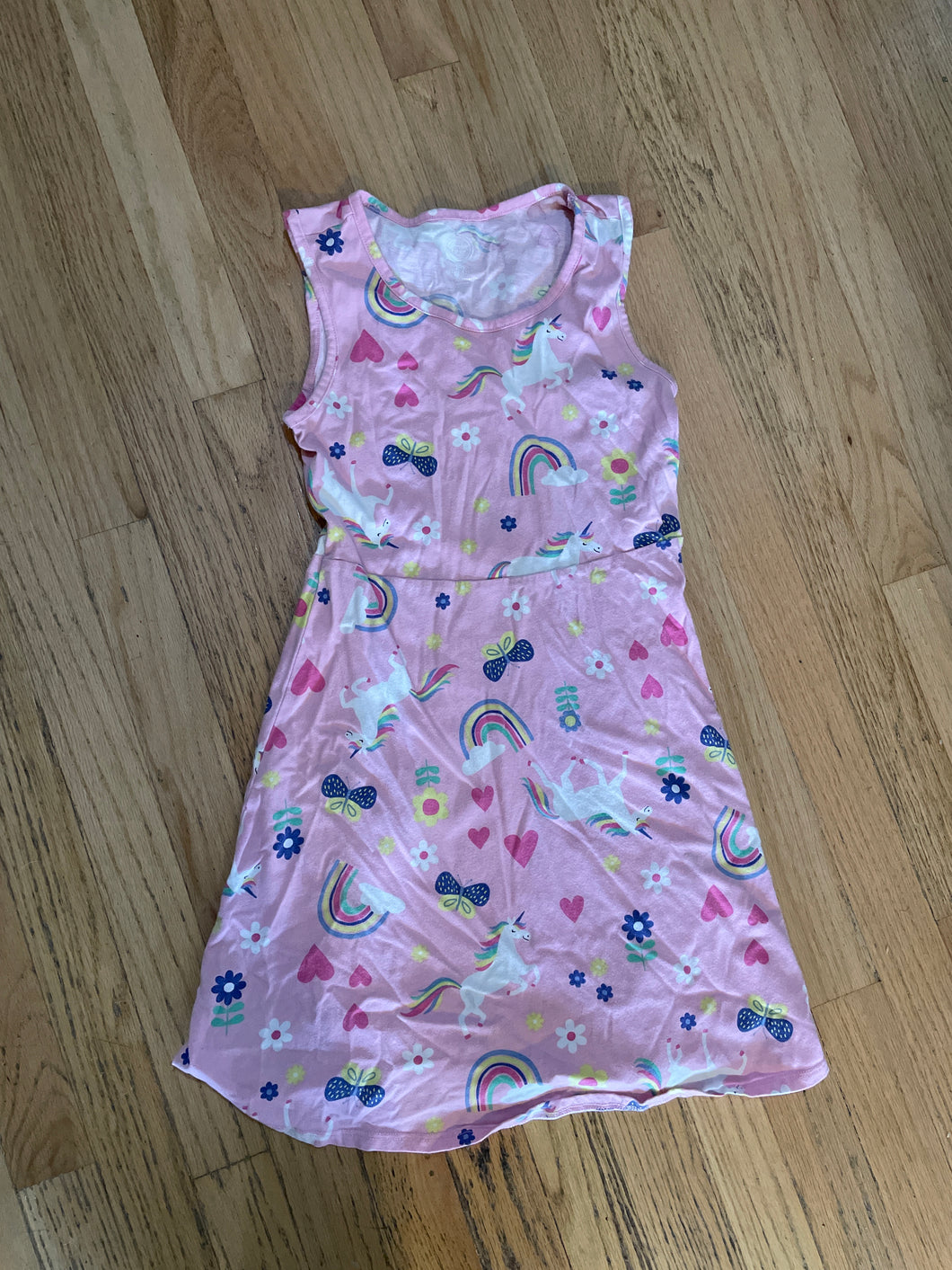 Unicorn Dress Pink Size 10/12 - size Kids 10