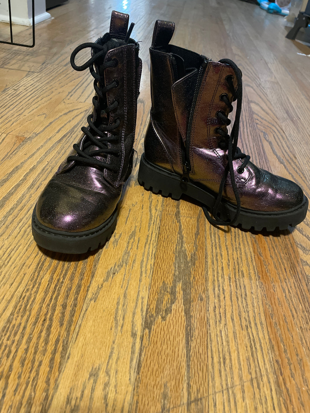 Purple Sparkle Boots - size Shoes-youth  1