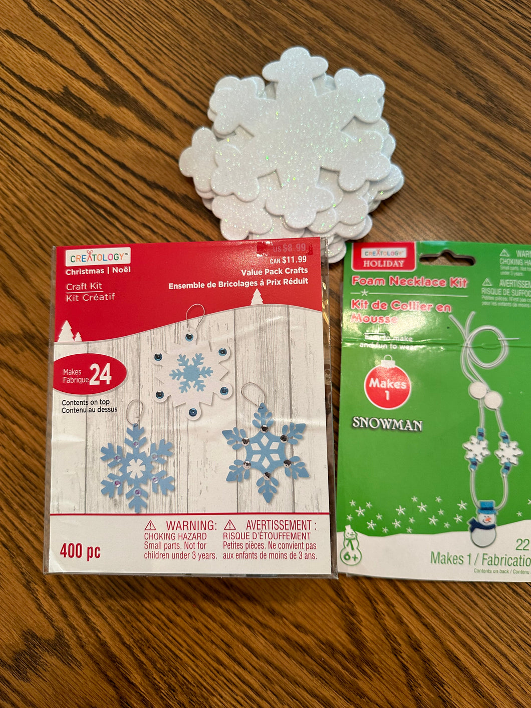 Foam snowflake craft kits