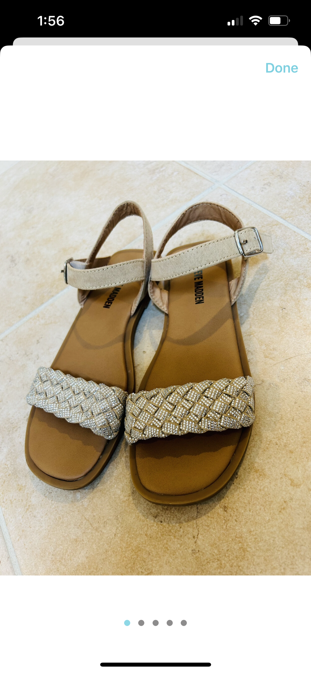 Steve Madden sparkle Sandal - size Shoes-youth  2