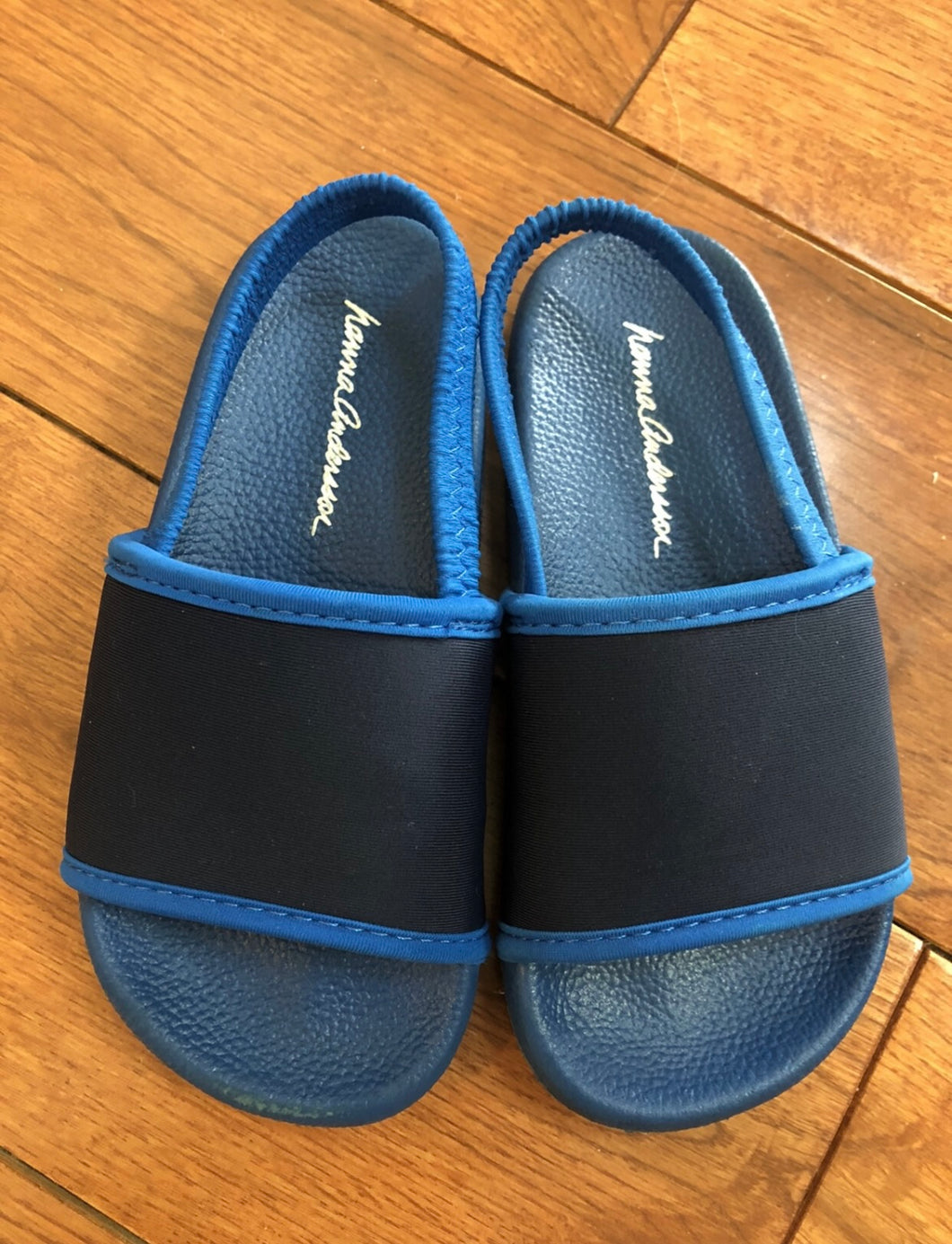 Hanna Andersson blue Slide with heel strap - size shoes-youth   10