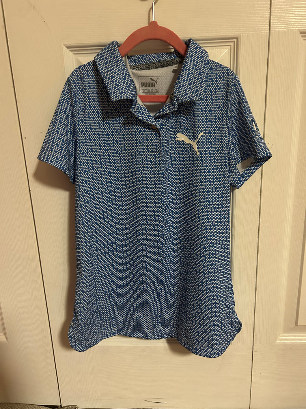 Puma youth golf polo Size large - blue design - size Junior Girls L (11-13)