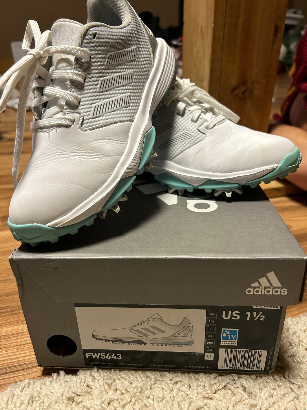 Adidas Youth Golf Shoe - size Shoes-youth  1.5