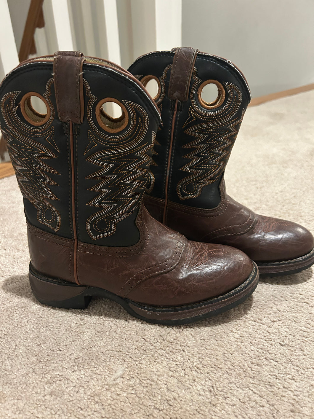 Lil Durango Cowboy Boot Brown - size Shoes-youth  2