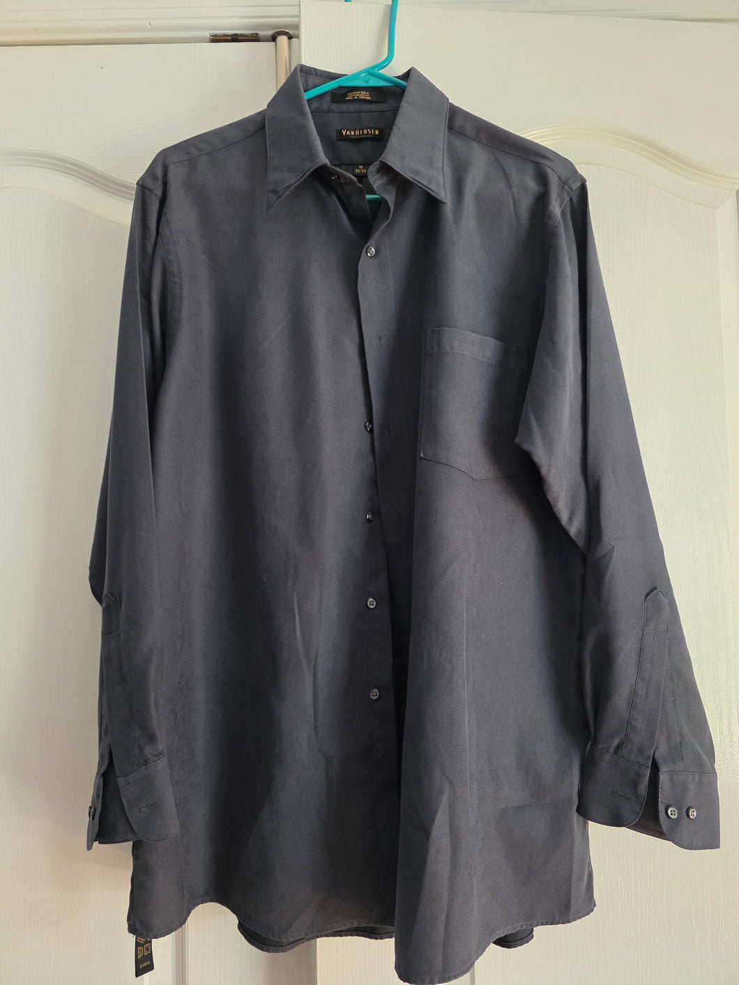 Van Heusen Shirt 16 (32/33)-Charcoal colo - size Mens M