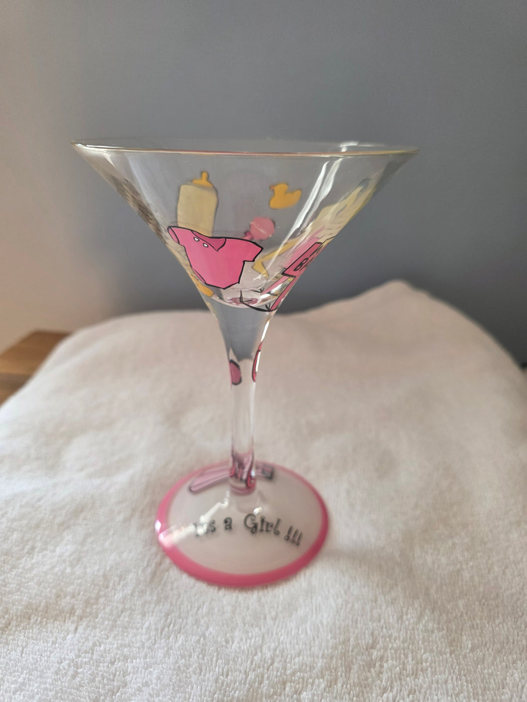 Baby Shower Glass-NEW It's a Girl!
