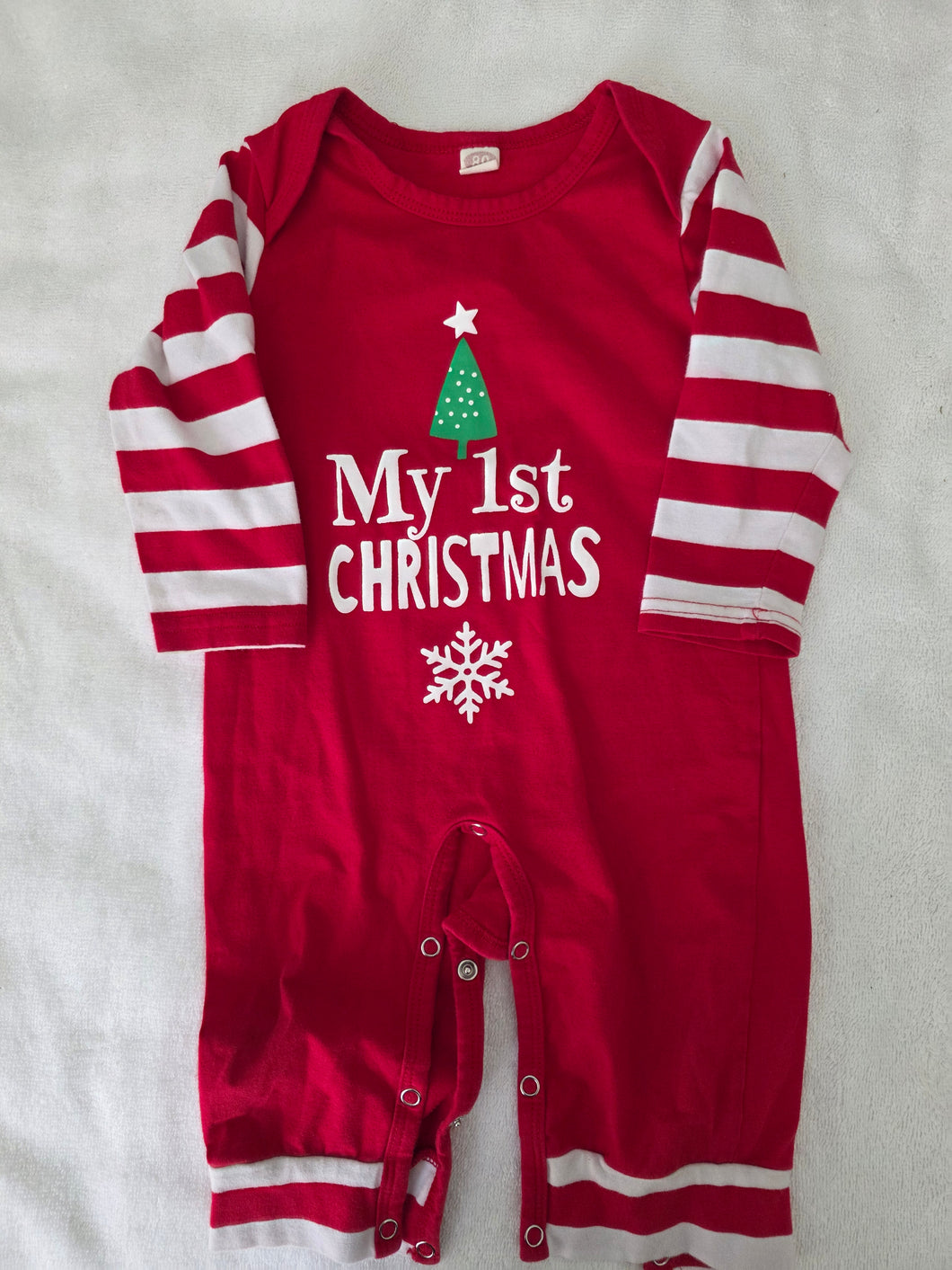 First Christmas Outfit Smoke-Free Home - size 12 Months