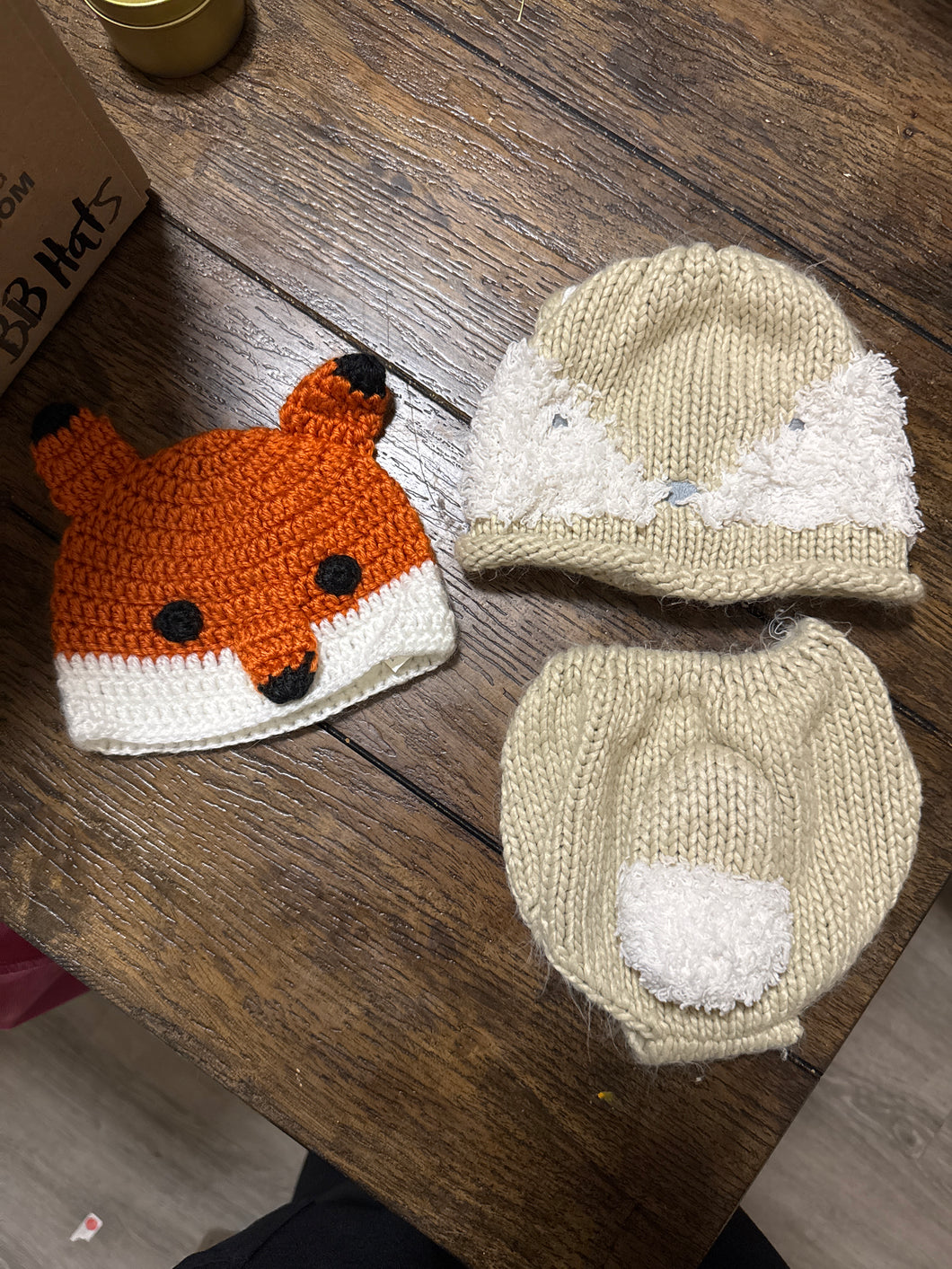 Fox hat and diaper cover