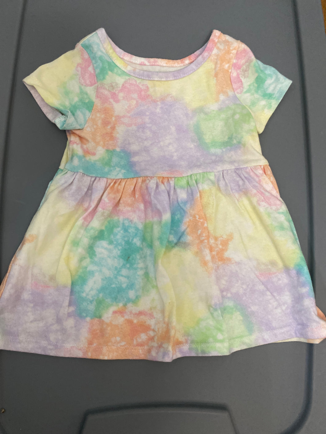 Tye Dyed Dress Short Sleeved - size 12 Months