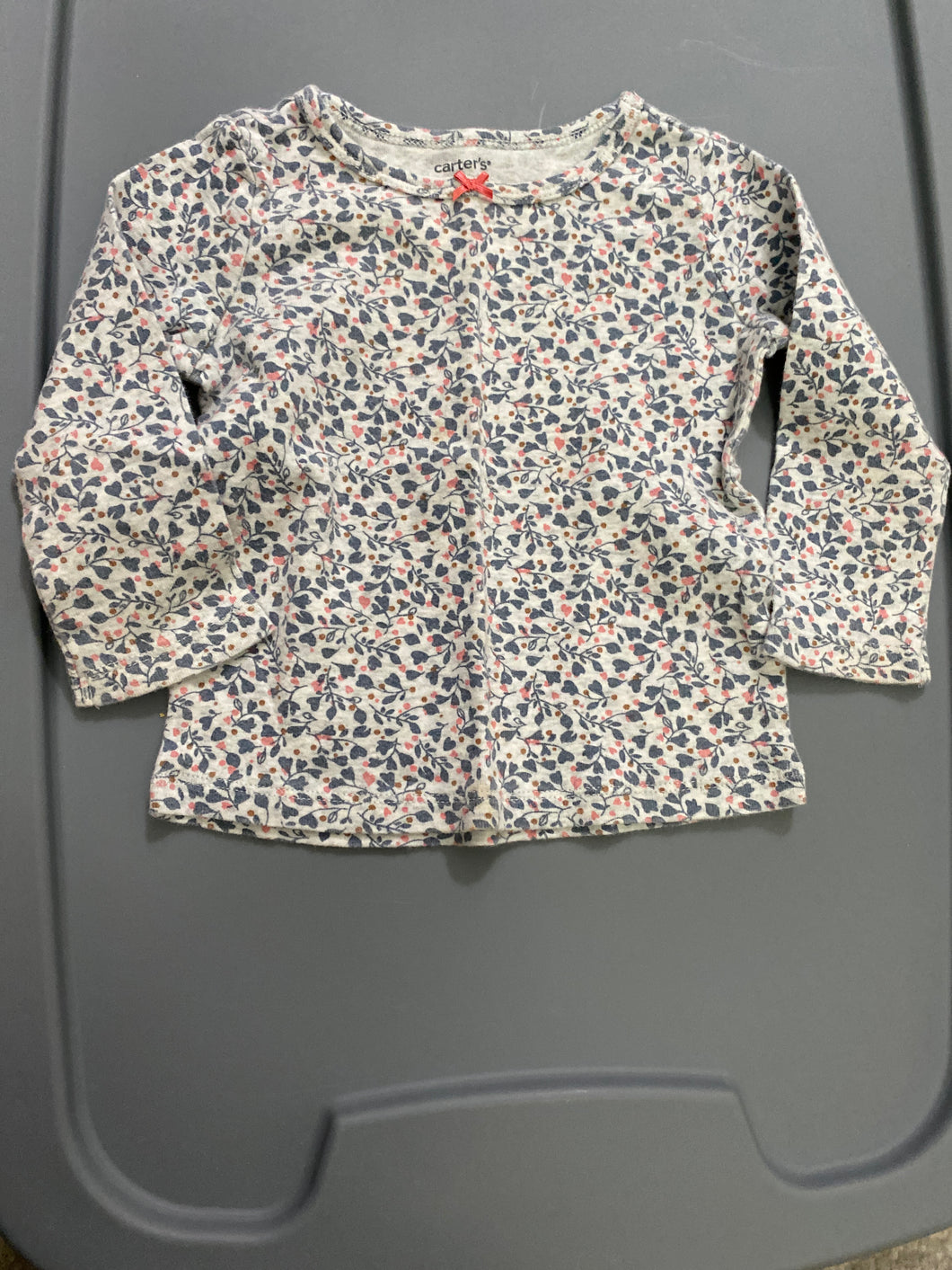 Carter's Shirt, Flower Print,Long Sleeve - size 12 Months
