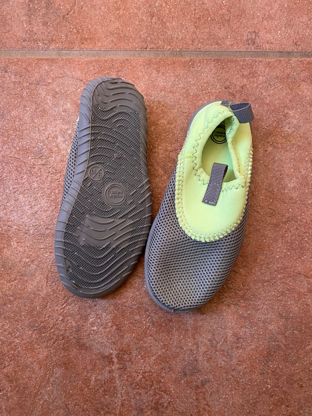 B NWOT water shoes gray/yellow, sz 9/10 - size Shoes-toddler 9