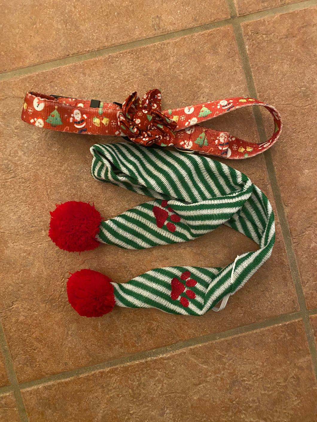 large dog collar & scarf