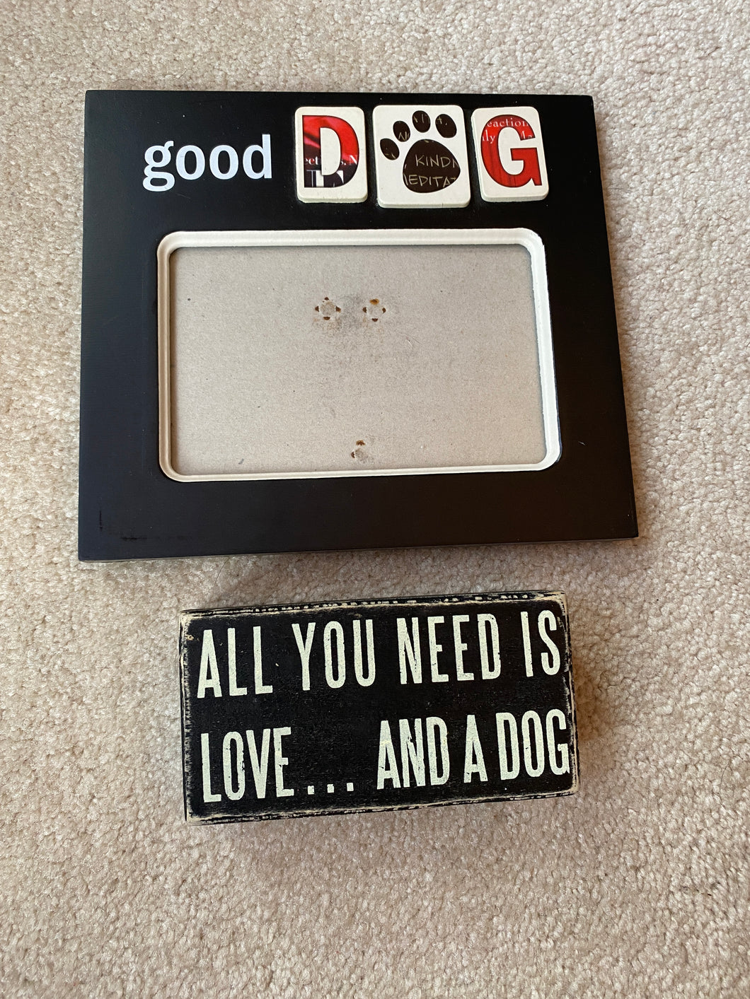 Dog frame and plaque box
