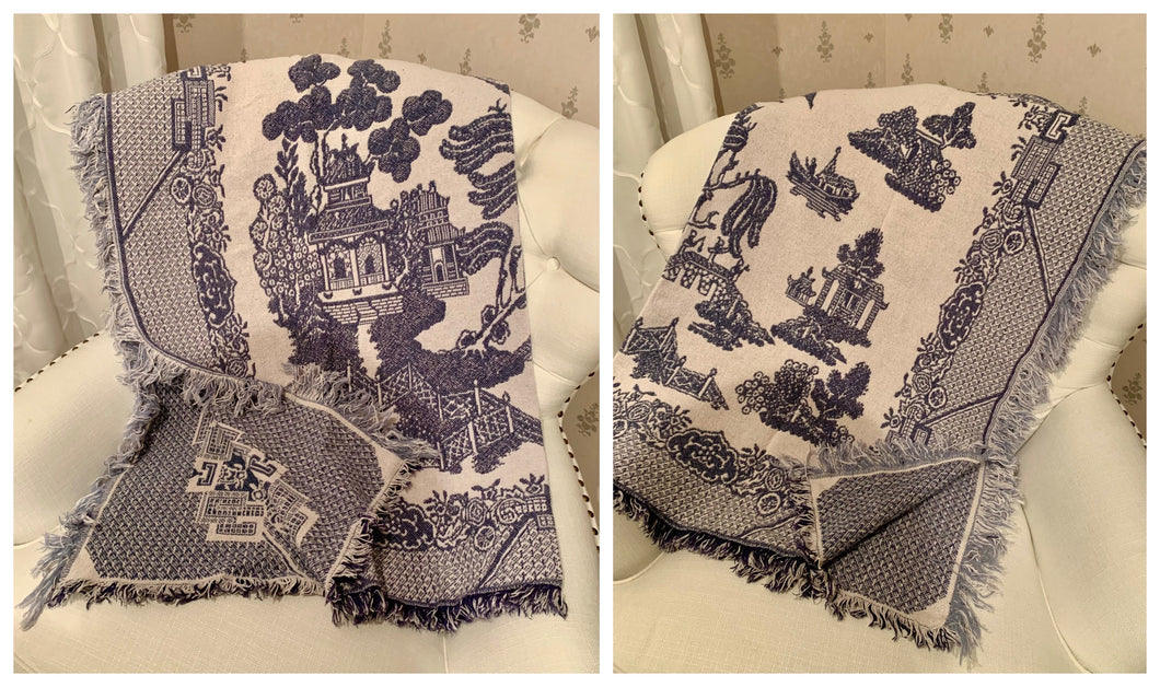 Blue & White throw 48x 56