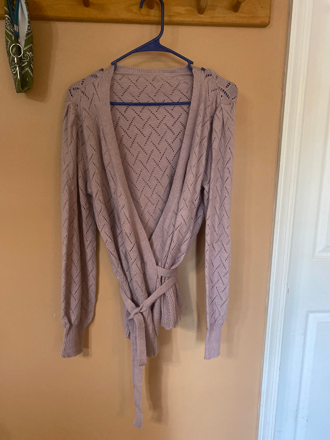 Purple sweaterwrap shirt - size Women XL (14)