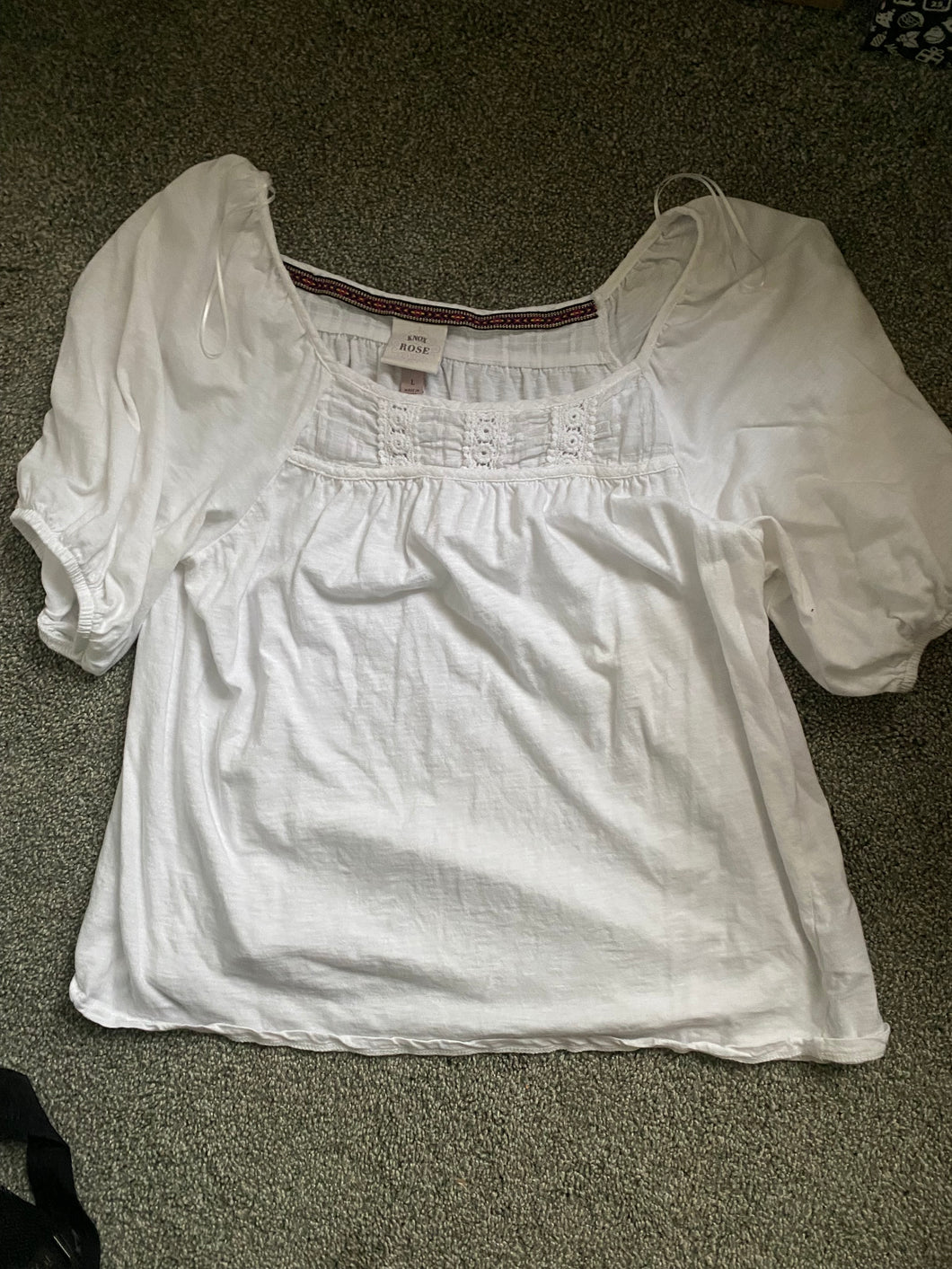 White quarter sleeve - size Women L (12)
