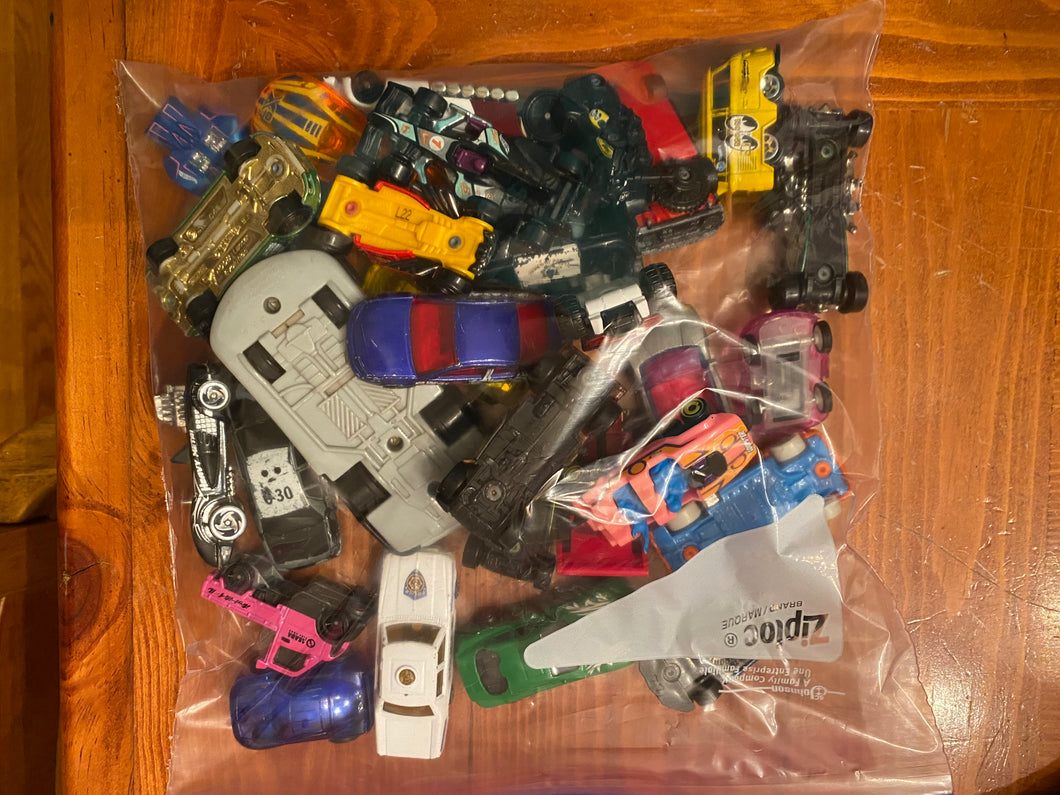 lot of small toy cars
