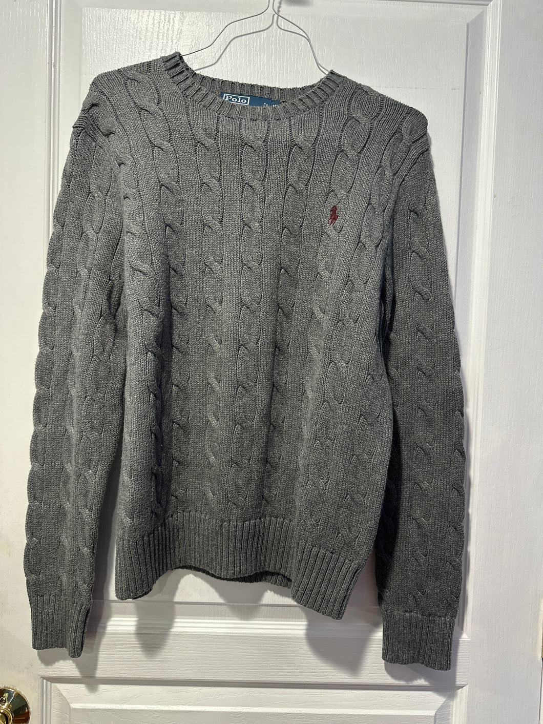 Polo Ralph Lauren gray Cable Sweater - size Mens M