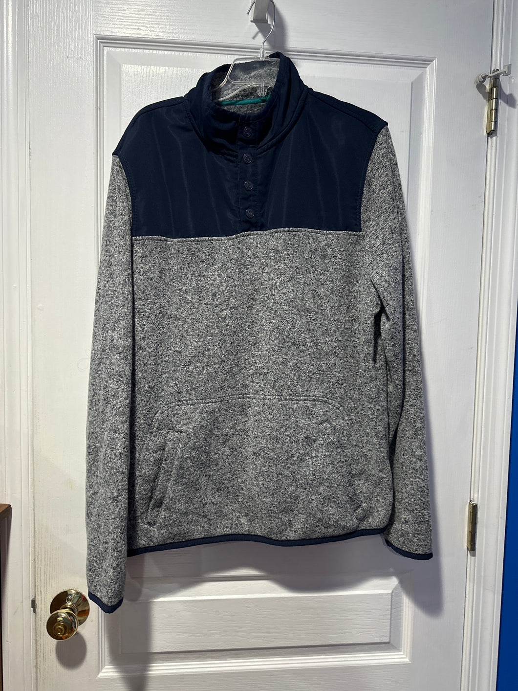 Prince fix pull over Grey/navy w/pockets - size Mens XL