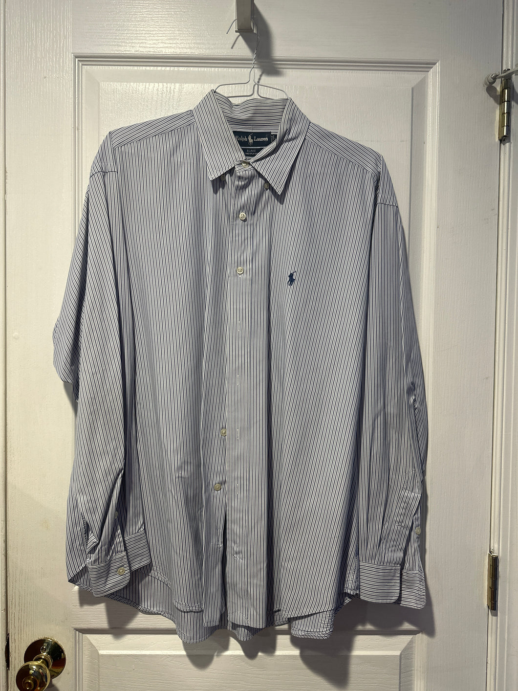 Ralph Lauren blue stripe Long sleeve button down - size Mens XL